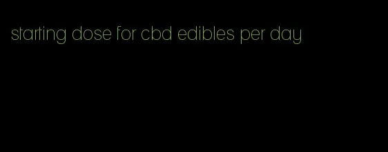 starting dose for cbd edibles per day