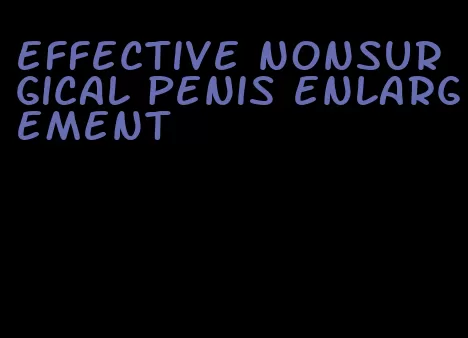 effective nonsurgical penis enlargement