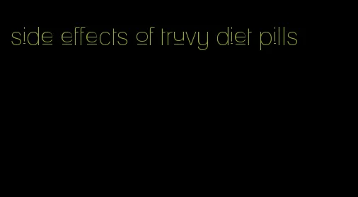 side effects of truvy diet pills