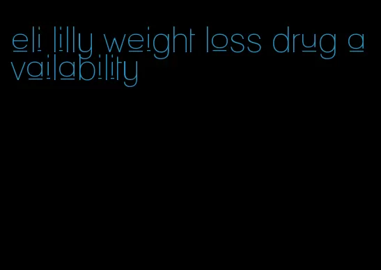 eli lilly weight loss drug availability