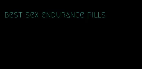 best sex endurance pills