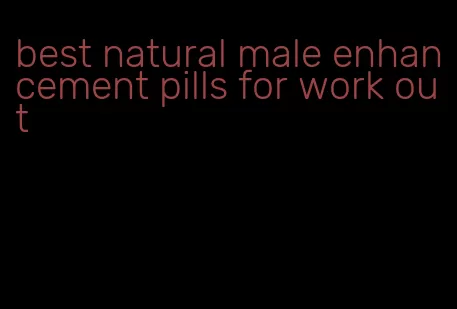 best natural male enhancement pills for work out