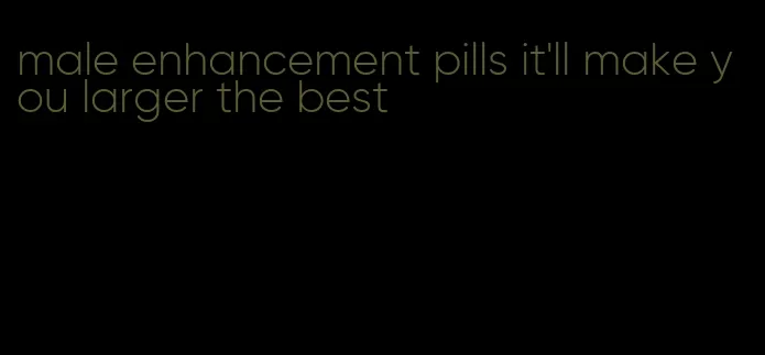 male enhancement pills it'll make you larger the best