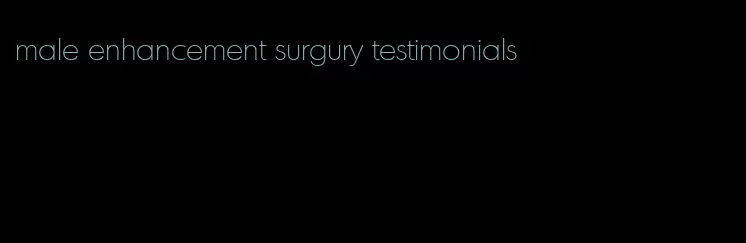 male enhancement surgury testimonials