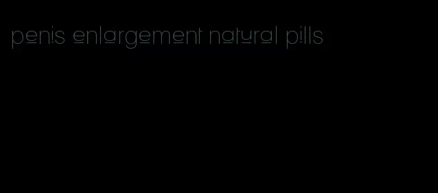 penis enlargement natural pills