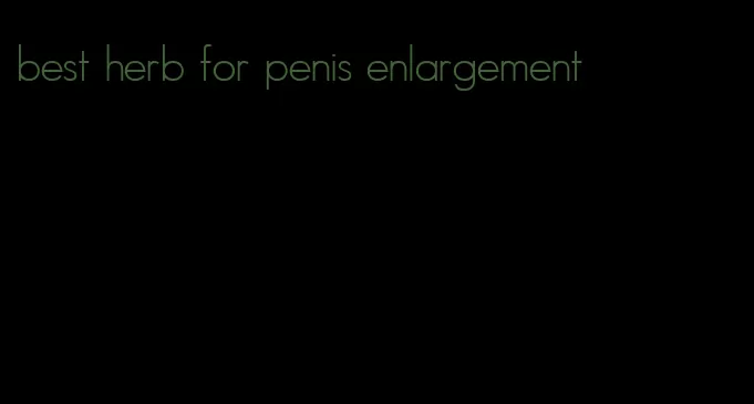 best herb for penis enlargement