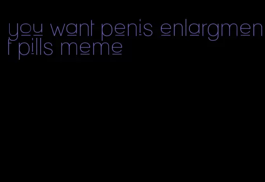 you want penis enlargment pills meme