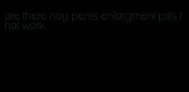 are there nay penis enlargment pills that work