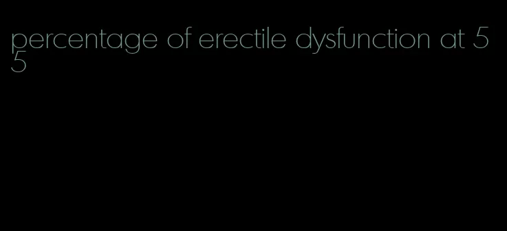 percentage of erectile dysfunction at 55