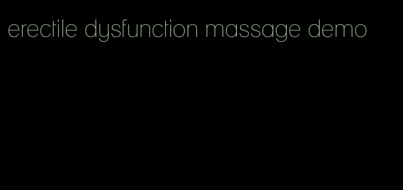 erectile dysfunction massage demo