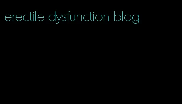 erectile dysfunction blog