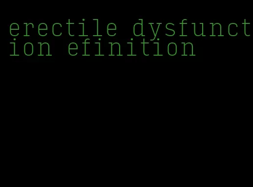 erectile dysfunction efinition