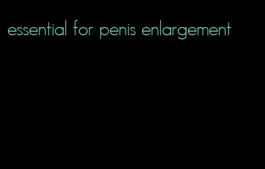 essential for penis enlargement