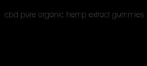 cbd pure organic hemp extract gummies