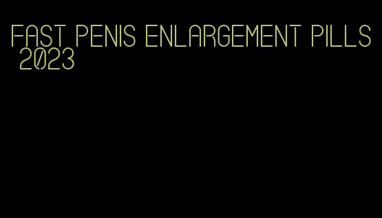 fast penis enlargement pills 2023