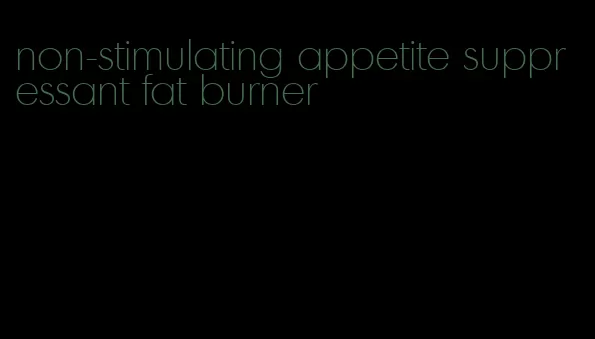 non-stimulating appetite suppressant fat burner