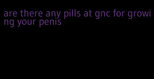 are there any pills at gnc for growing your penis