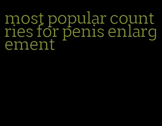 most popular countries for penis enlargement