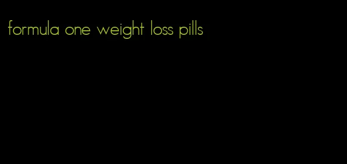 formula one weight loss pills