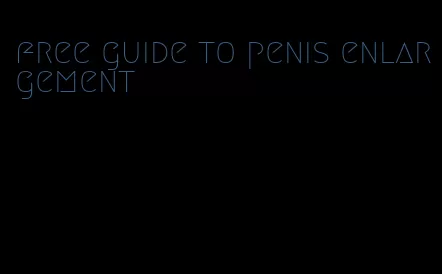 free guide to penis enlargement