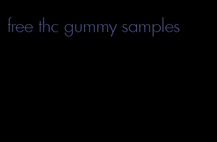 free thc gummy samples