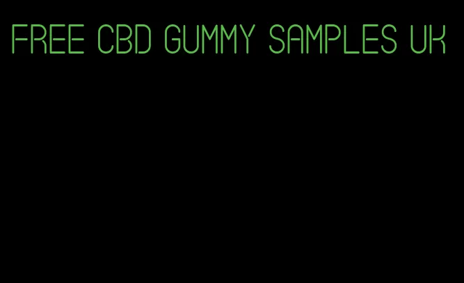 free cbd gummy samples uk