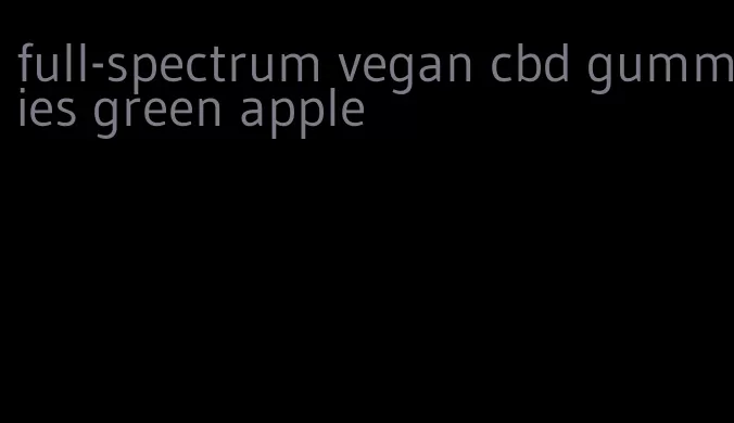 full-spectrum vegan cbd gummies green apple