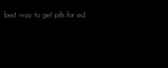 best way to get pills for ed