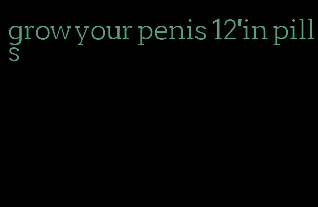 grow your penis 12'in pills