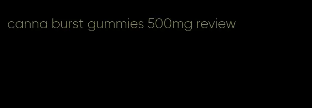 canna burst gummies 500mg review