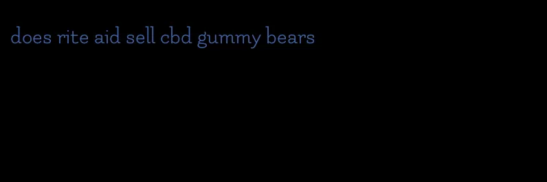 does rite aid sell cbd gummy bears