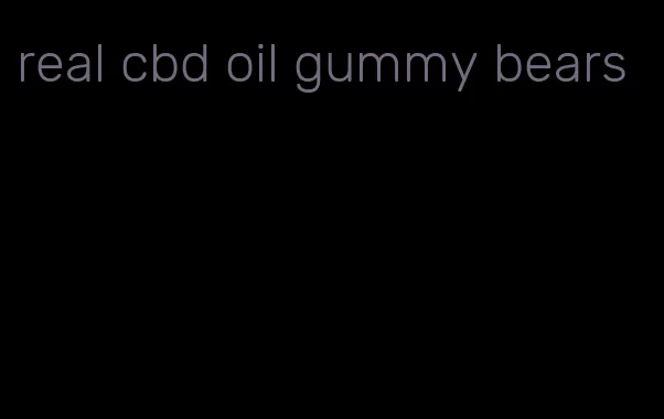 real cbd oil gummy bears