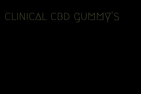 clinical cbd gummy's