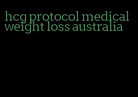 hcg protocol medical weight loss australia