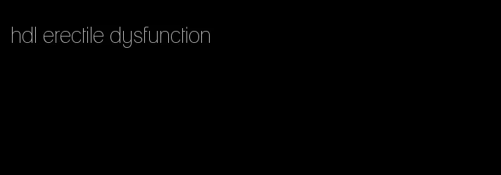 hdl erectile dysfunction