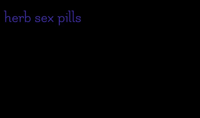 herb sex pills