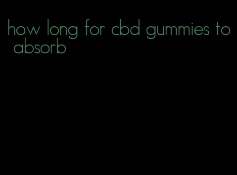 how long for cbd gummies to absorb