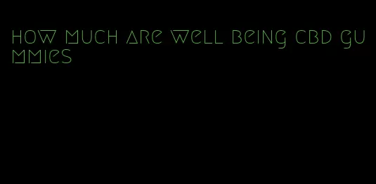 how much are well being cbd gummies