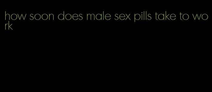 how soon does male sex pills take to work