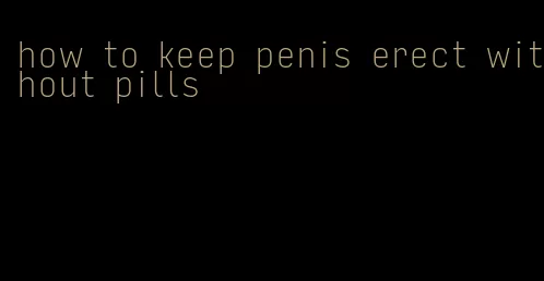 how to keep penis erect without pills