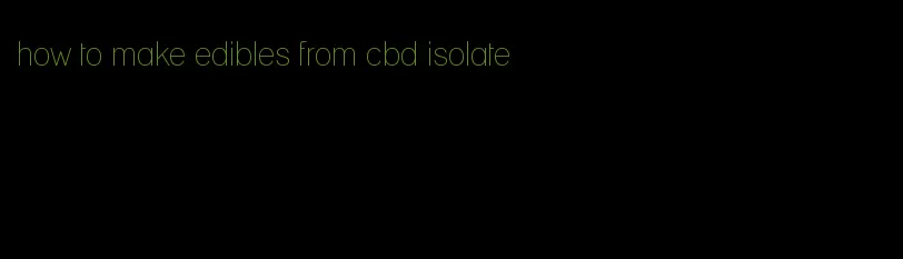 how to make edibles from cbd isolate