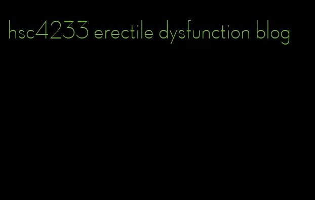 hsc4233 erectile dysfunction blog