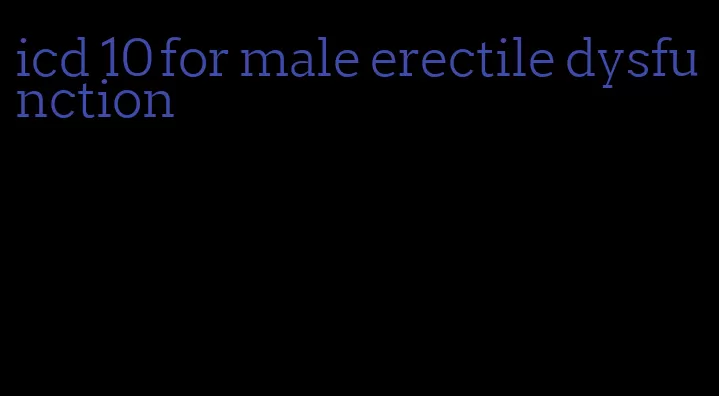 icd 10 for male erectile dysfunction