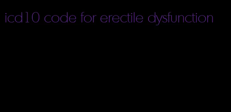 icd10 code for erectile dysfunction