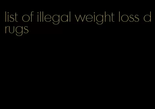 list of illegal weight loss drugs