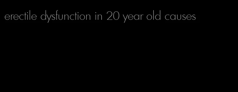 erectile dysfunction in 20 year old causes