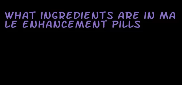 what ingredients are in male enhancement pills