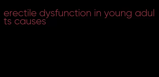 erectile dysfunction in young adults causes