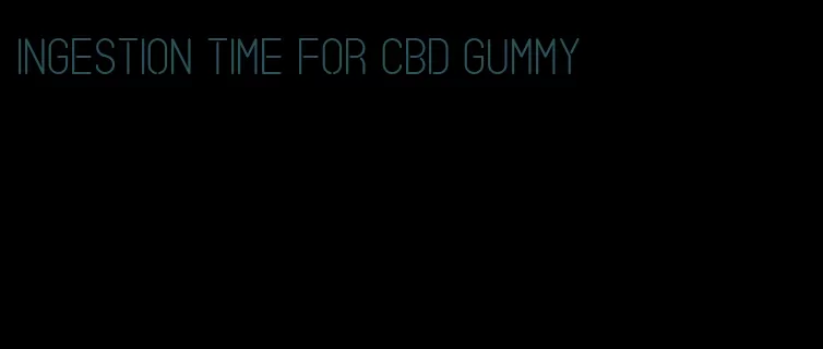 ingestion time for cbd gummy