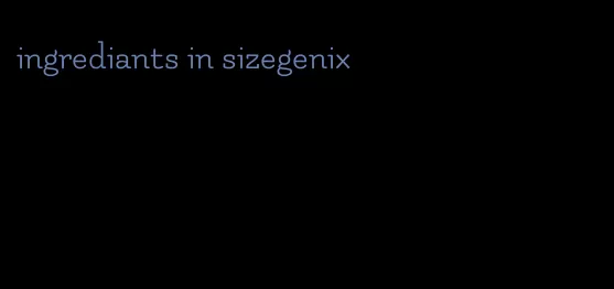 ingrediants in sizegenix